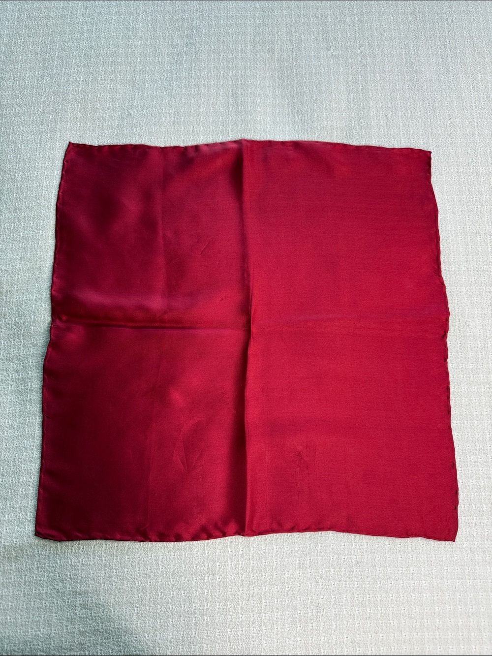 Red square silk scarf